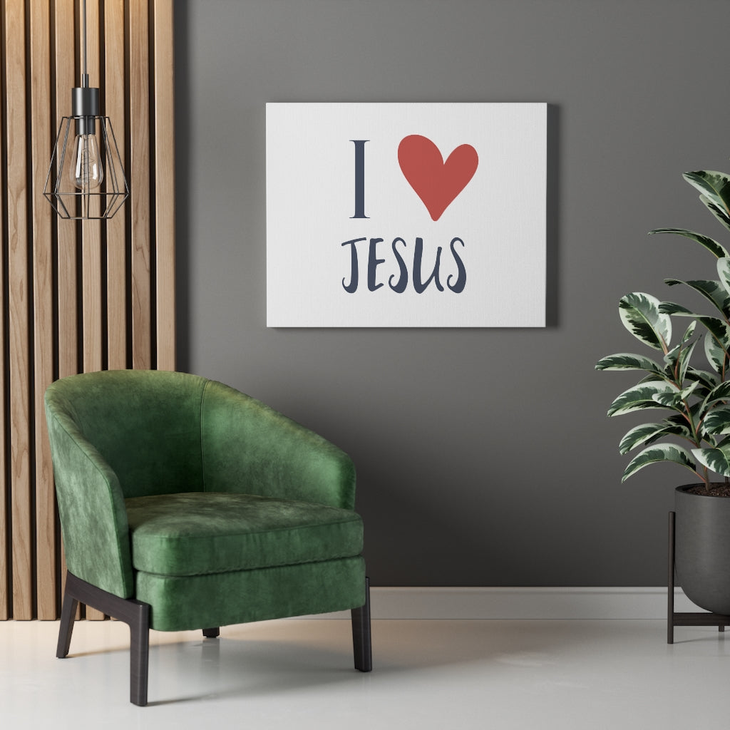 Scripture Walls I Heart Jesus Bible Verse Canvas Christian Wall Art Ready to Hang Unframed-Express Your Love Gifts