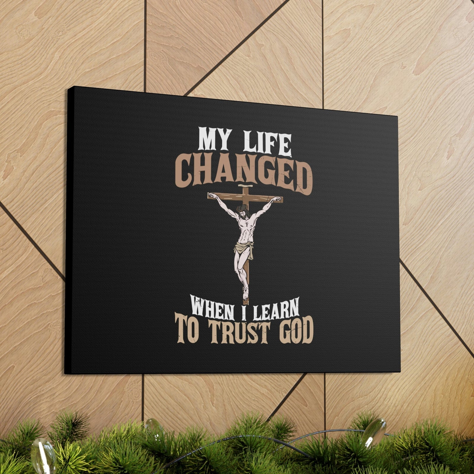 Scripture Walls I Learn To Trust Cross Proverbs 3:5 Christian Wall Art Bible Verse Print Ready to Hang Unframed-Express Your Love Gifts