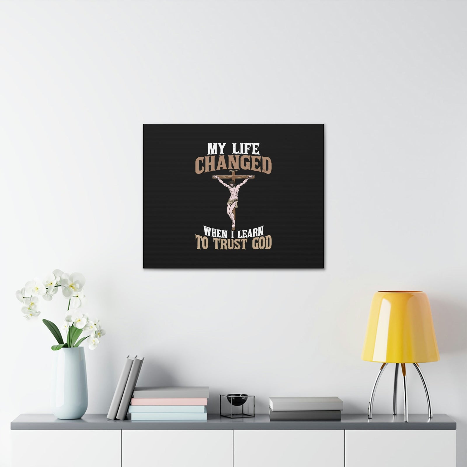 Scripture Walls I Learn To Trust Cross Proverbs 3:5 Christian Wall Art Bible Verse Print Ready to Hang Unframed-Express Your Love Gifts