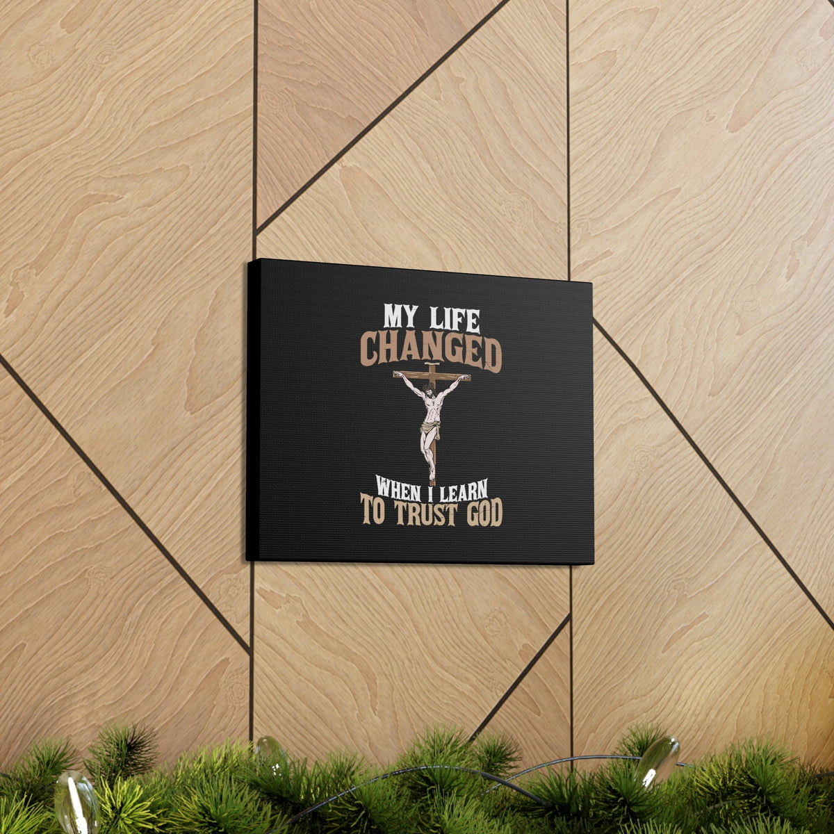 Scripture Walls I Learn To Trust Cross Proverbs 3:5 Christian Wall Art Bible Verse Print Ready to Hang Unframed-Express Your Love Gifts