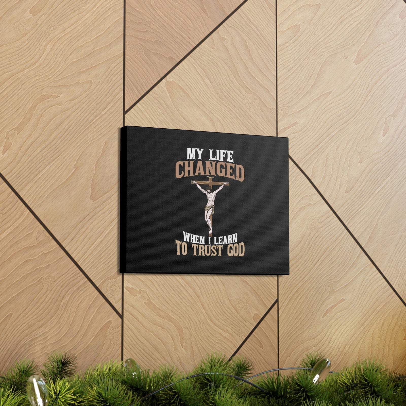 Scripture Walls I Learn To Trust Cross Proverbs 3:5 Christian Wall Art Bible Verse Print Ready to Hang Unframed-Express Your Love Gifts