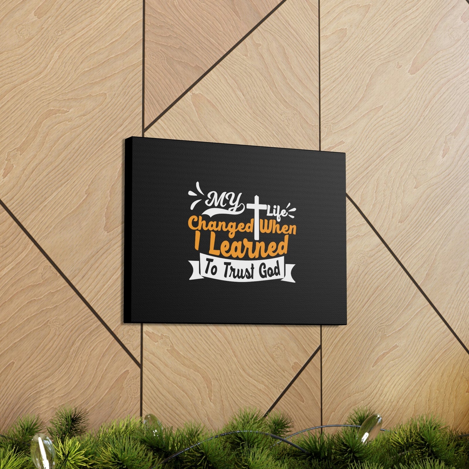 Scripture Walls I Learned To Trust God 2 Corinthians 5:17 Orange Christian Wall Art Bible Verse Print Ready to Hang Unframed-Express Your Love Gifts