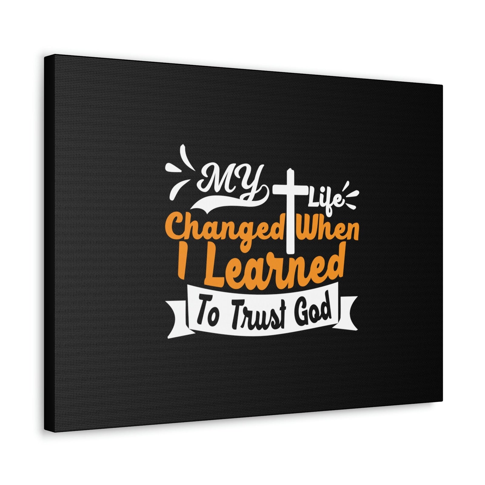 Scripture Walls I Learned To Trust God 2 Corinthians 5:17 Orange Christian Wall Art Bible Verse Print Ready to Hang Unframed-Express Your Love Gifts