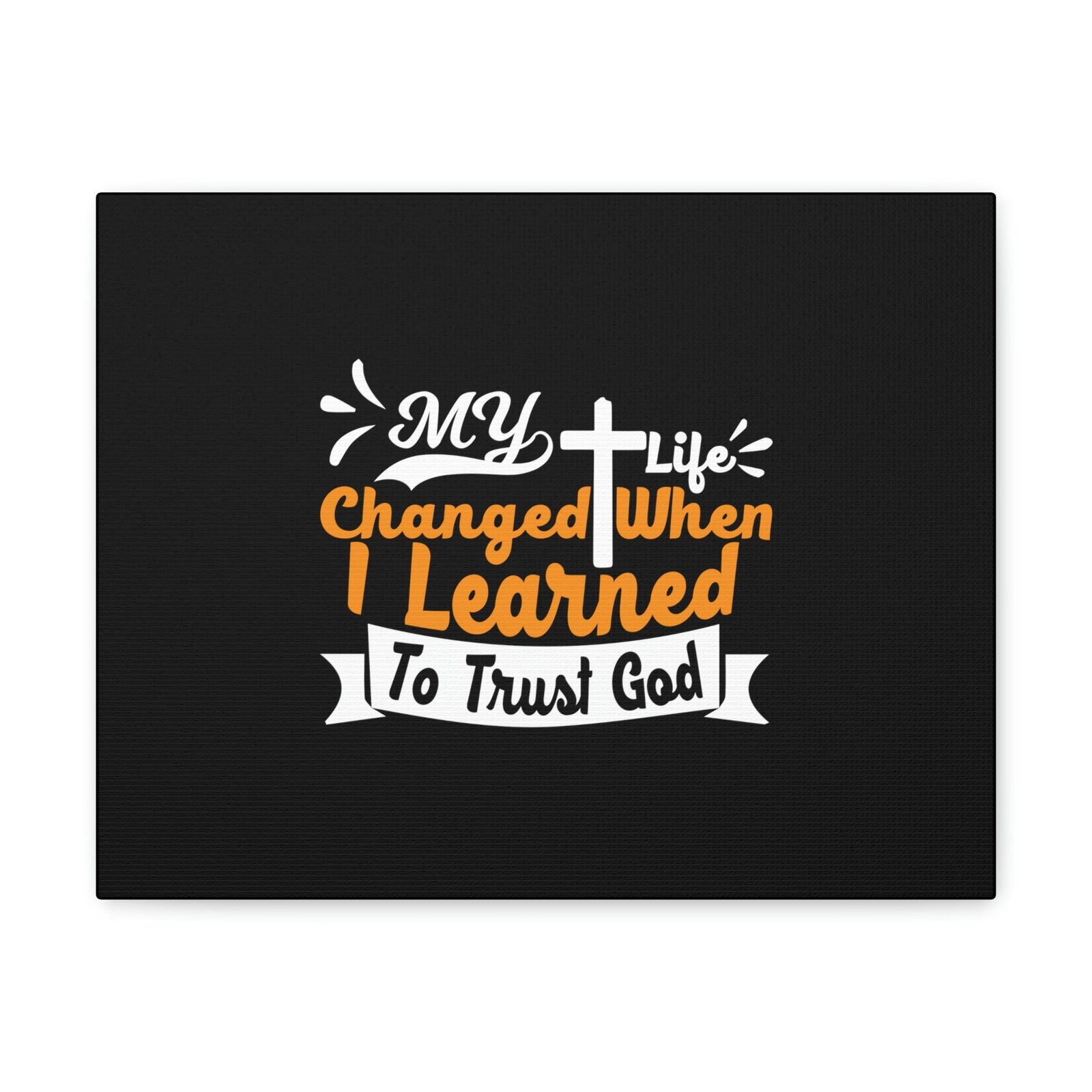 Scripture Walls I Learned To Trust God 2 Corinthians 5:17 Orange Christian Wall Art Bible Verse Print Ready to Hang Unframed-Express Your Love Gifts
