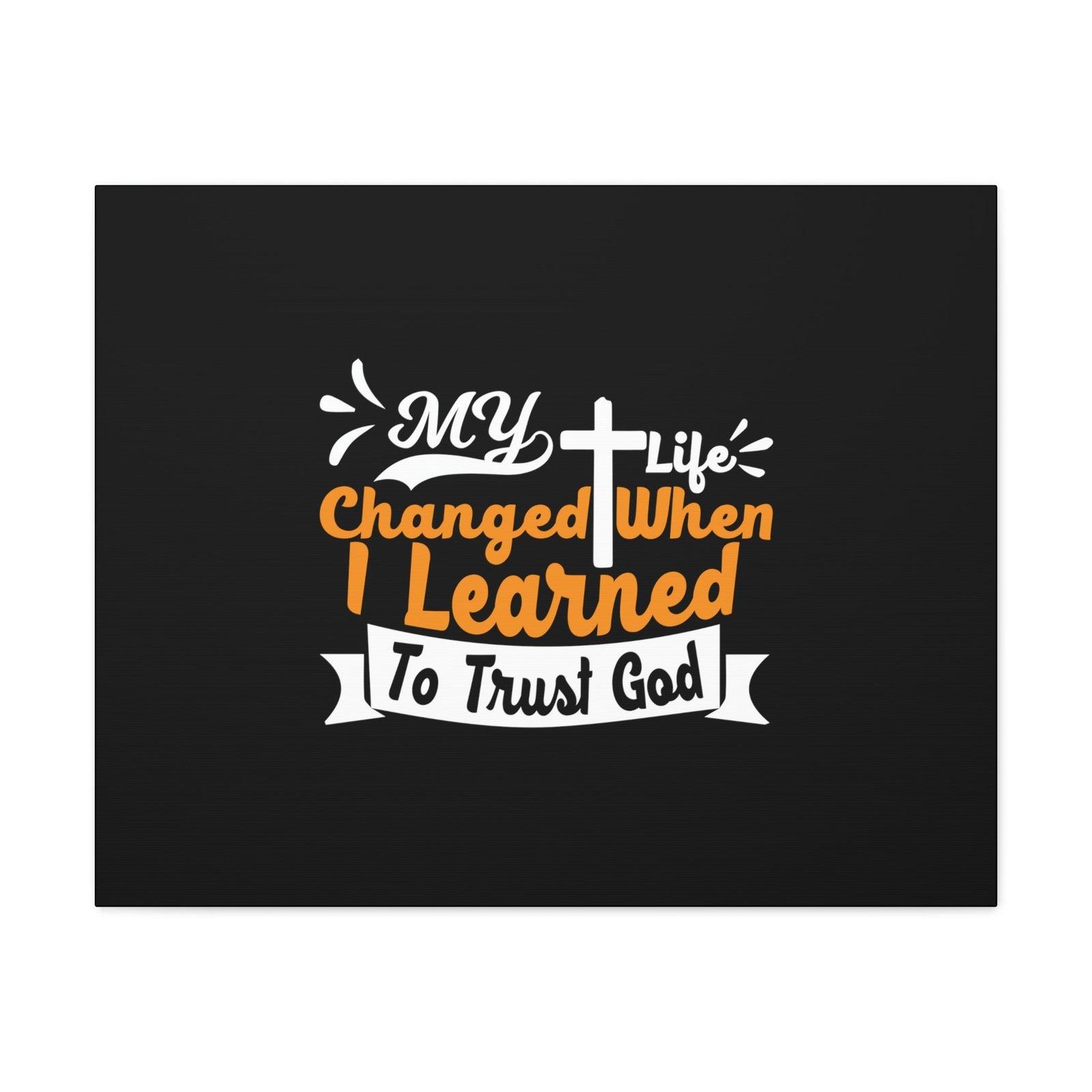 Scripture Walls I Learned To Trust God 2 Corinthians 5:17 Orange Christian Wall Art Bible Verse Print Ready to Hang Unframed-Express Your Love Gifts