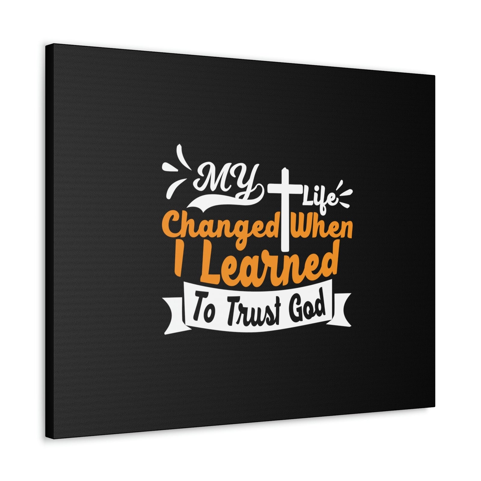 Scripture Walls I Learned To Trust God 2 Corinthians 5:17 Orange Christian Wall Art Bible Verse Print Ready to Hang Unframed-Express Your Love Gifts