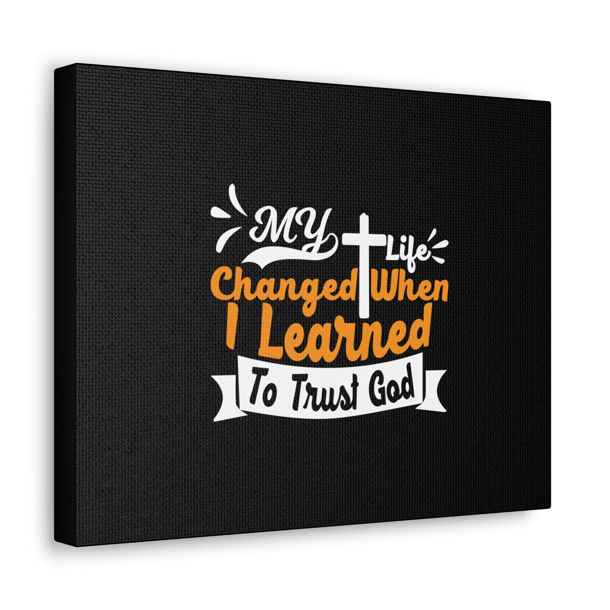 Scripture Walls I Learned To Trust God 2 Corinthians 5:17 Orange Christian Wall Art Bible Verse Print Ready to Hang Unframed-Express Your Love Gifts