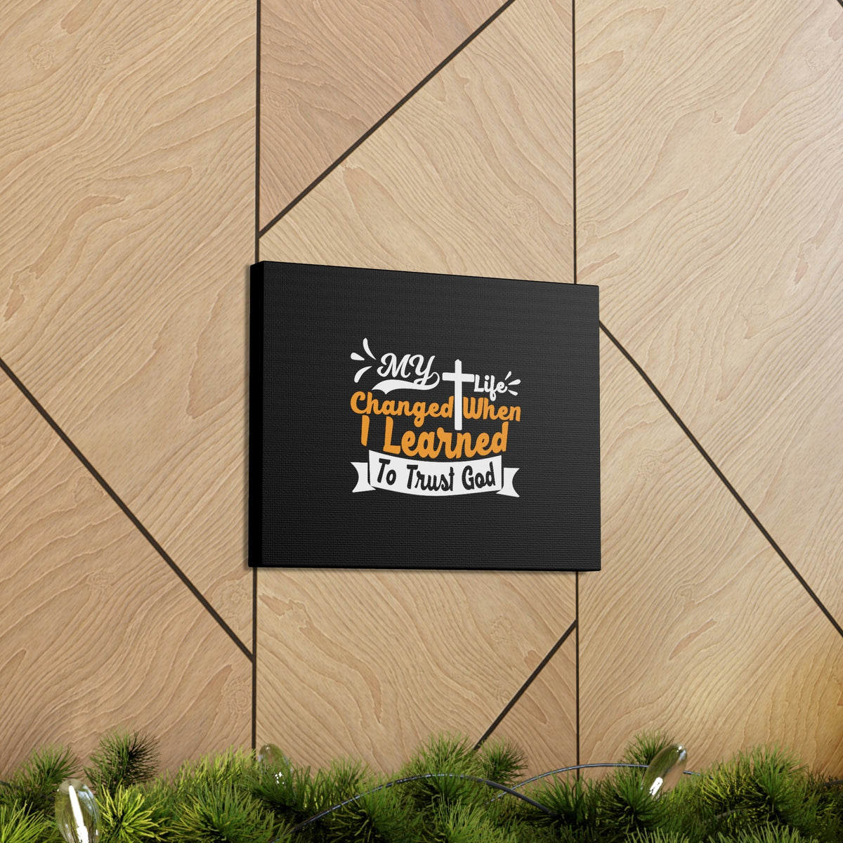 Scripture Walls I Learned To Trust God 2 Corinthians 5:17 Orange Christian Wall Art Bible Verse Print Ready to Hang Unframed-Express Your Love Gifts
