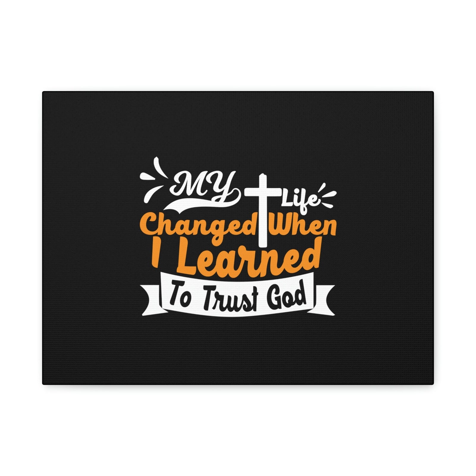 Scripture Walls I Learned To Trust God 2 Corinthians 5:17 Orange Christian Wall Art Bible Verse Print Ready to Hang Unframed-Express Your Love Gifts