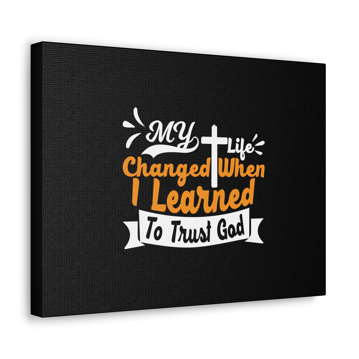 Scripture Walls I Learned To Trust God 2 Corinthians 5:17 Orange Christian Wall Art Bible Verse Print Ready to Hang Unframed-Express Your Love Gifts