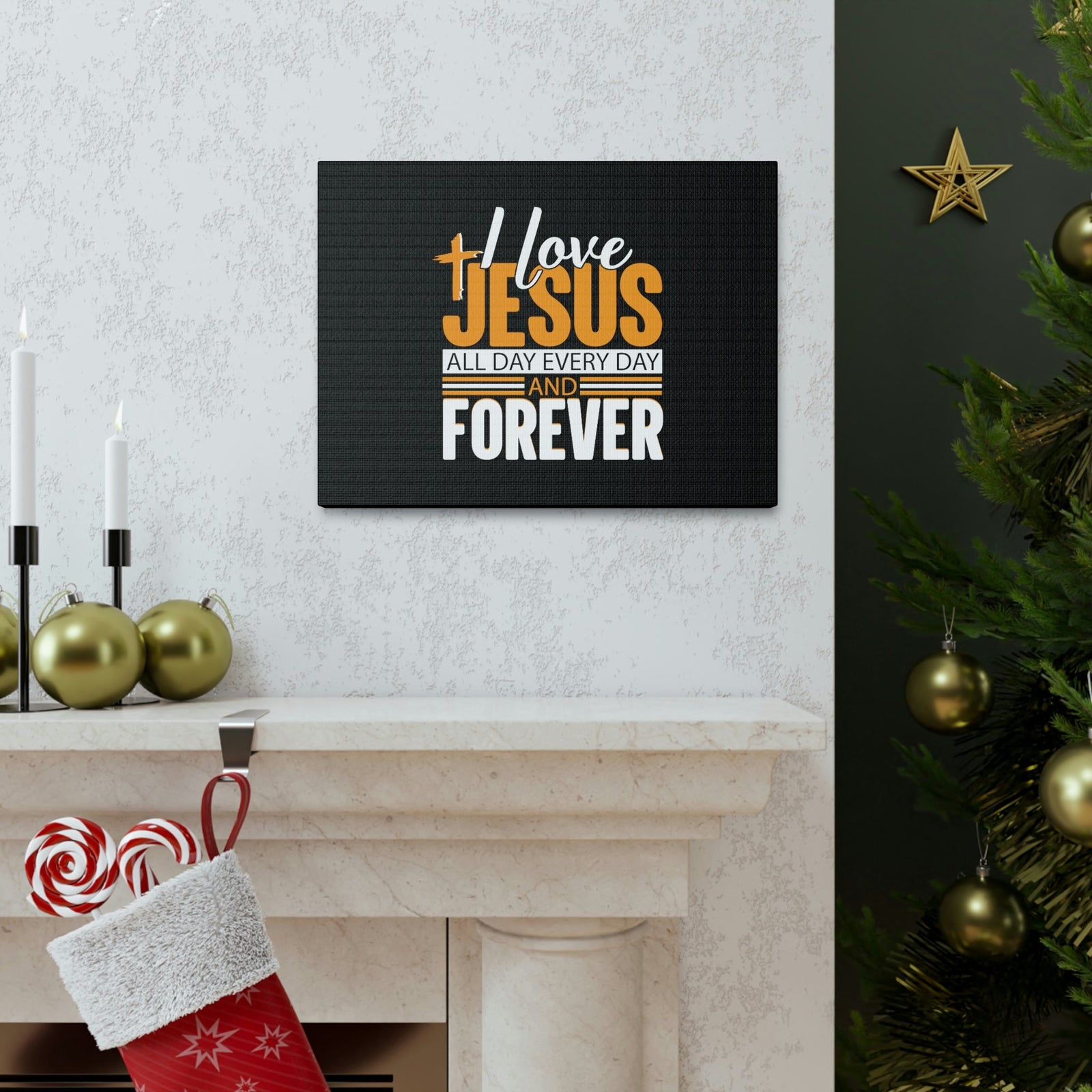 Scripture Walls I Love Jesus All Day Everyday Galatians 2:20 Christian Wall Art Bible Verse Print Ready to Hang Unframed-Express Your Love Gifts