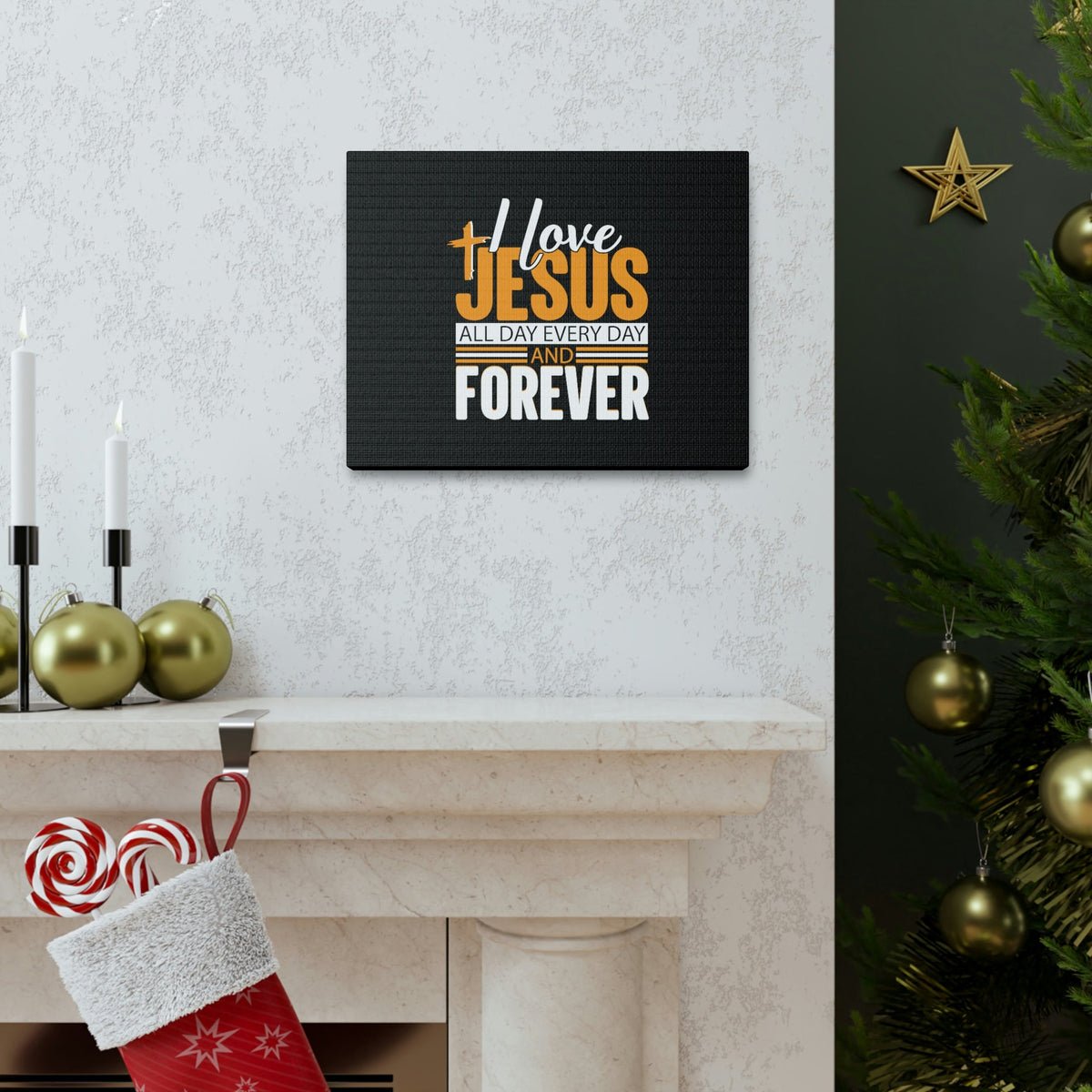 Scripture Walls I Love Jesus All Day Everyday Galatians 2:20 Christian Wall Art Bible Verse Print Ready to Hang Unframed-Express Your Love Gifts
