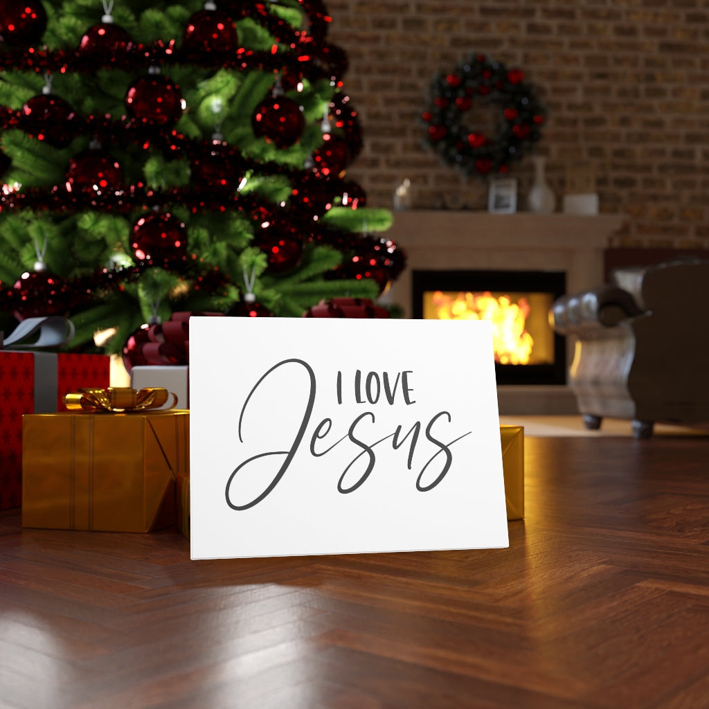 Scripture Walls I Love Jesus Bible Verse Canvas Christian Wall Art Ready to Hang Unframed-Express Your Love Gifts