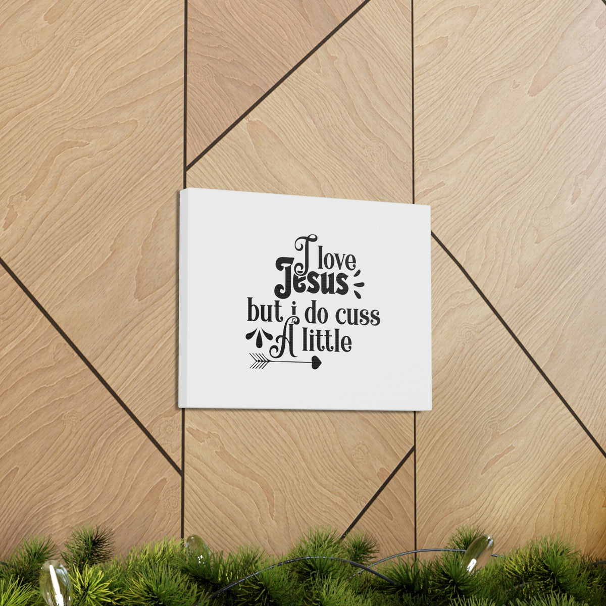 Scripture Walls I Love Jesus But I Do Cuss A Little Romans 3:23 Christian Wall Art Bible Verse Print Ready to Hang Unframed-Express Your Love Gifts