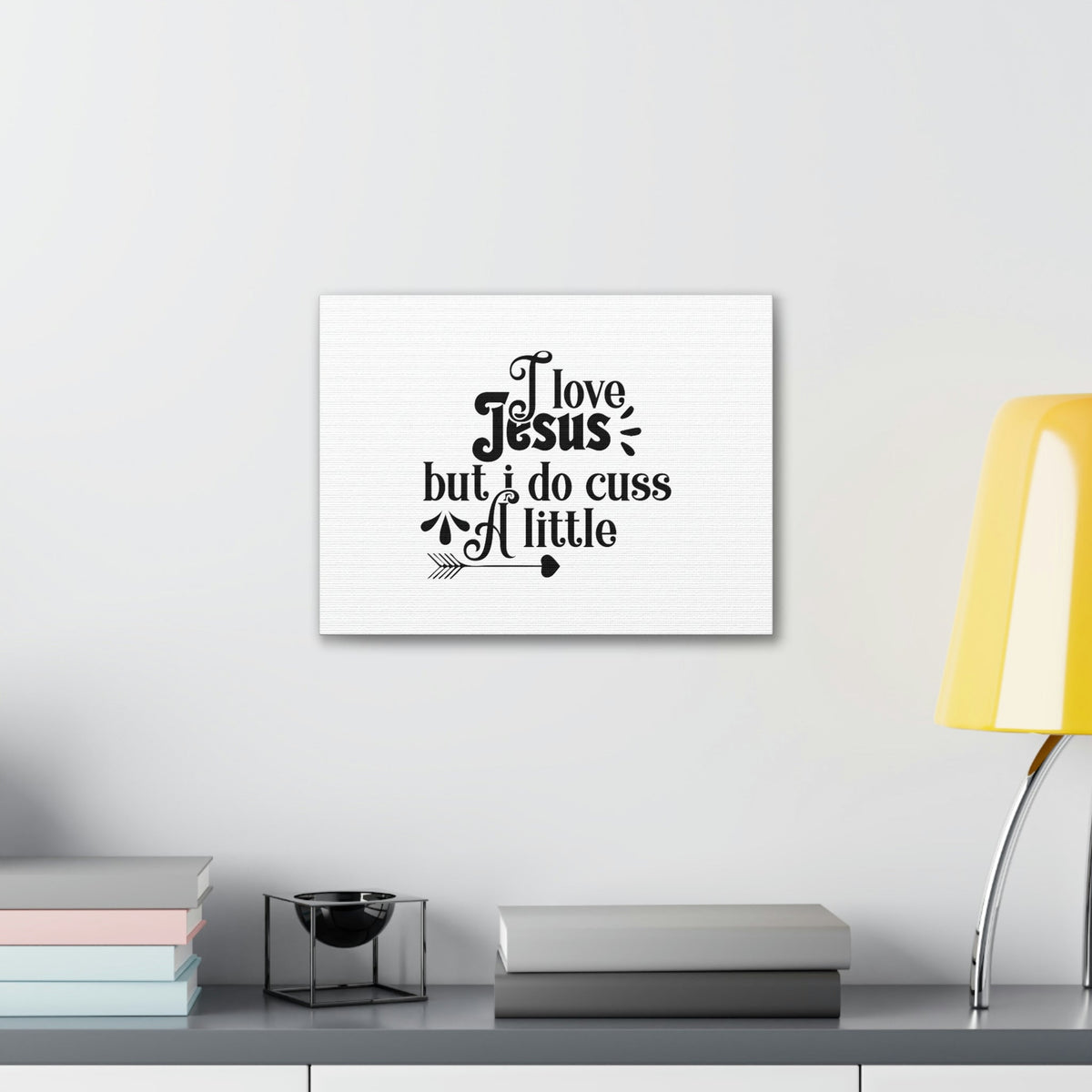 Scripture Walls I Love Jesus But I Do Cuss A Little Romans 3:23 Christian Wall Art Bible Verse Print Ready to Hang Unframed-Express Your Love Gifts