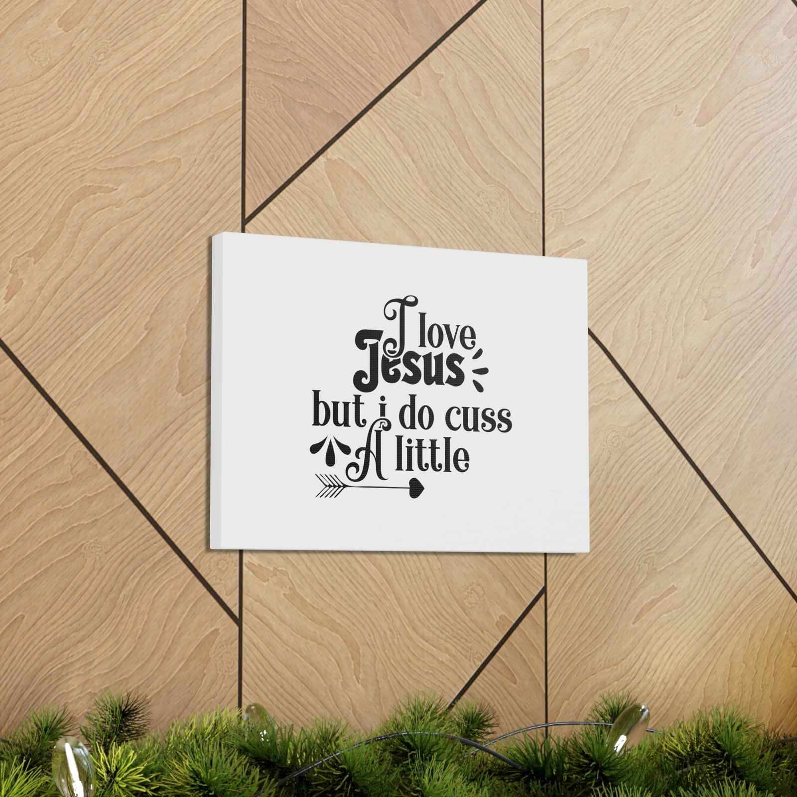 Scripture Walls I Love Jesus But I Do Cuss A Little Romans 3:23 Christian Wall Art Bible Verse Print Ready to Hang Unframed-Express Your Love Gifts