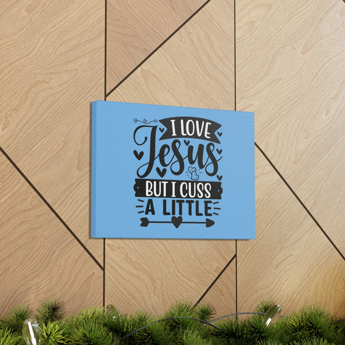 Scripture Walls I Love Jesus John 14:23 Arrow Heart Christian Wall Art Bible Verse Print Ready to Hang Unframed-Express Your Love Gifts