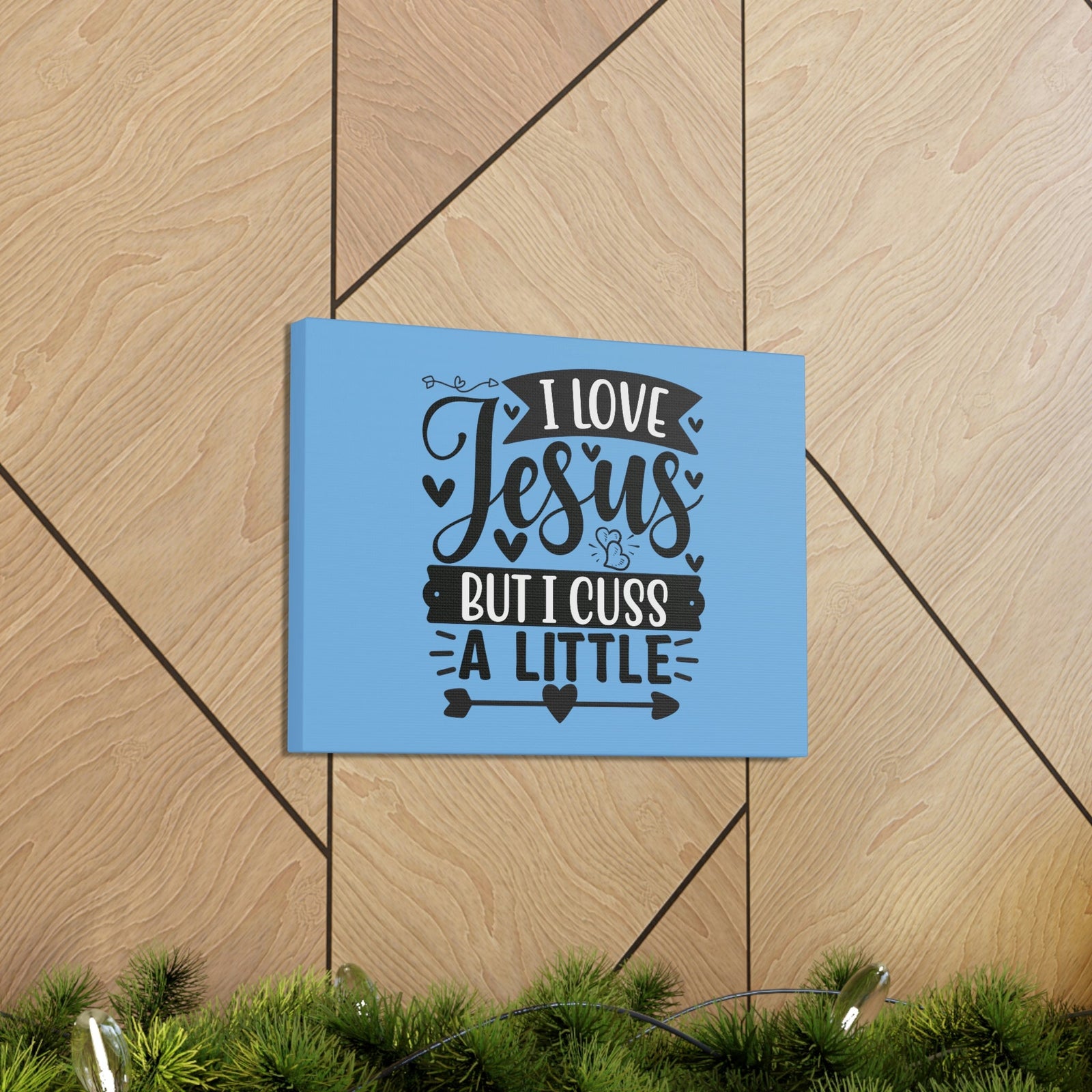 Scripture Walls I Love Jesus John 14:23 Arrow Heart Christian Wall Art Bible Verse Print Ready to Hang Unframed-Express Your Love Gifts