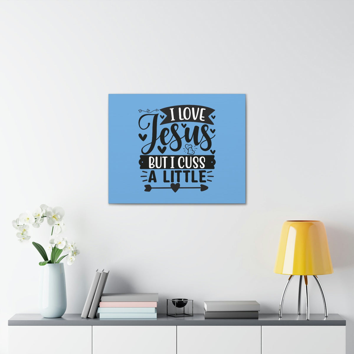 Scripture Walls I Love Jesus John 14:23 Arrow Heart Christian Wall Art Bible Verse Print Ready to Hang Unframed-Express Your Love Gifts