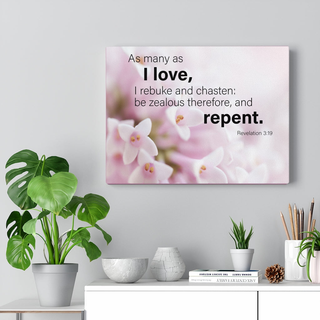 Scripture Walls I Love Repent Revelation 3:19 Wall Art Christian Home Decor Unframed-Express Your Love Gifts
