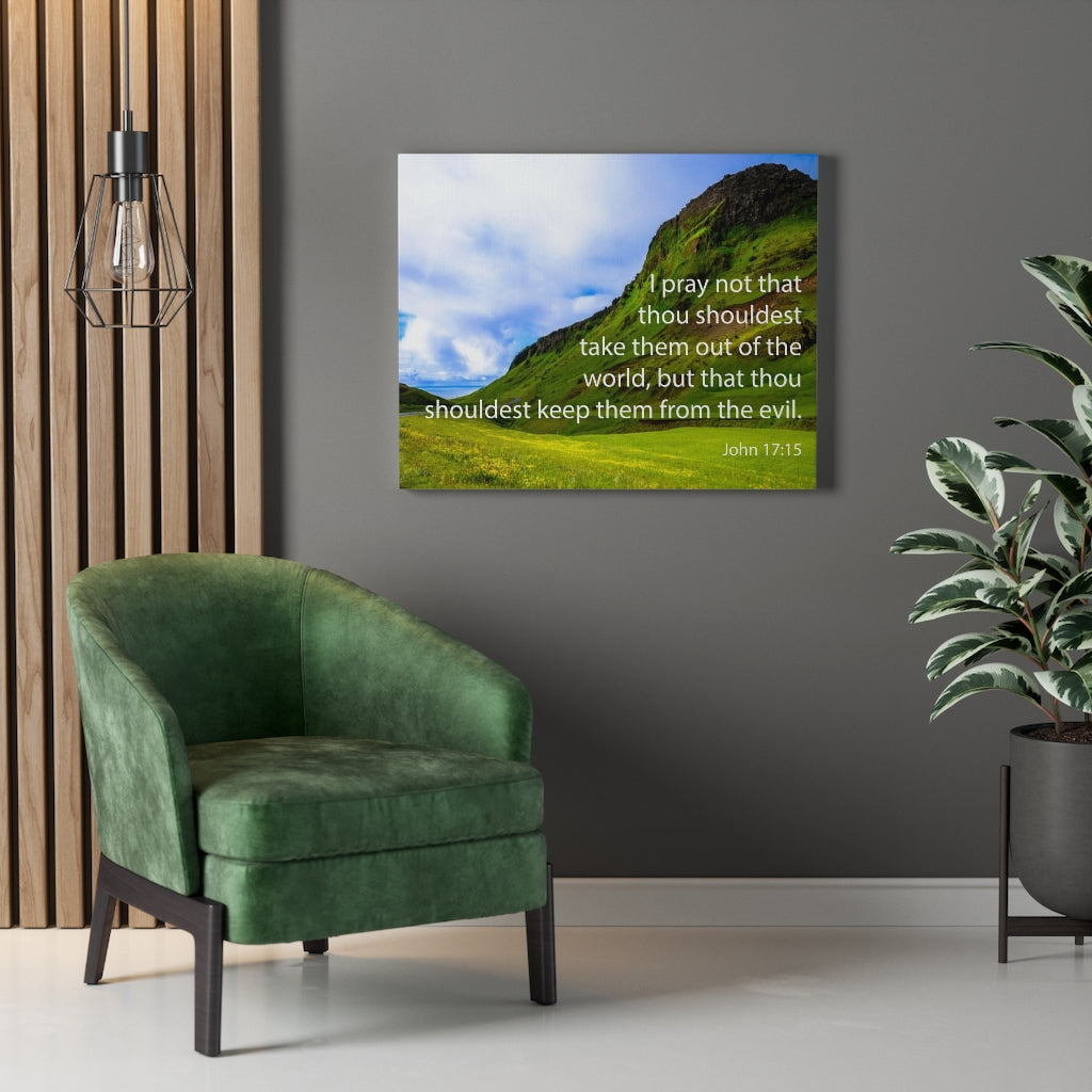 Scripture Walls I Pray Not John 17:15 Bible Verse Canvas Christian Wall Art Ready to Hang Unframed-Express Your Love Gifts