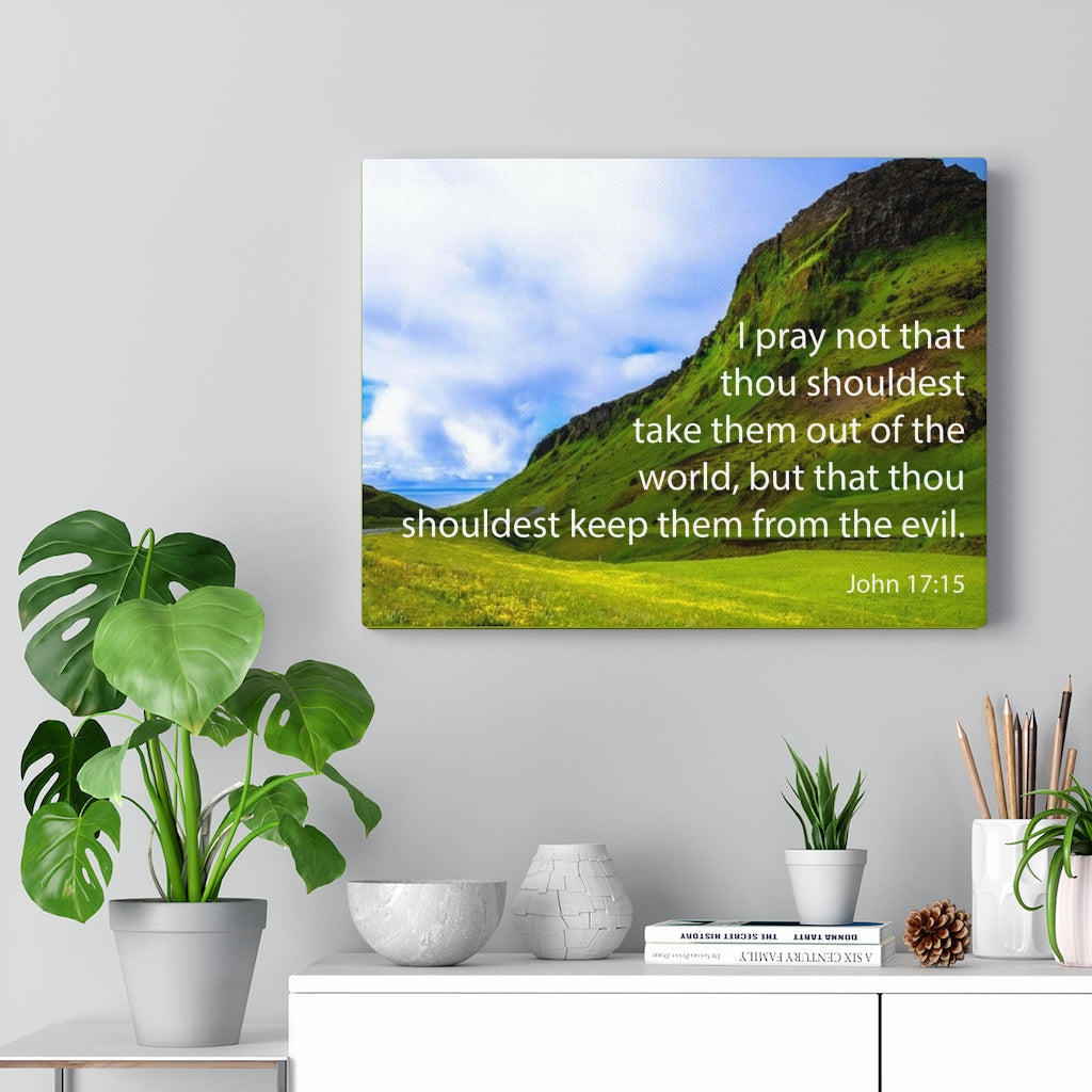Scripture Walls I Pray Not John 17:15 Bible Verse Canvas Christian Wall Art Ready to Hang Unframed-Express Your Love Gifts