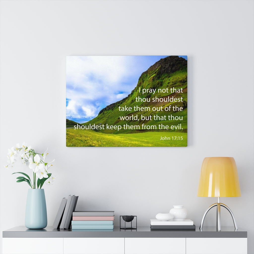 Scripture Walls I Pray Not John 17:15 Bible Verse Canvas Christian Wall Art Ready to Hang Unframed-Express Your Love Gifts