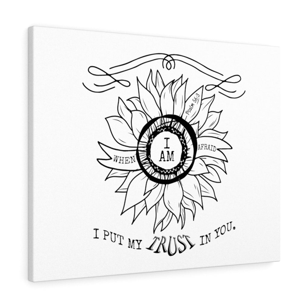 Scripture Walls I Put My Trust In You Psalm 56:3 Bible Verse Canvas Christian Wall Art Ready to Hang Unframed-Express Your Love Gifts
