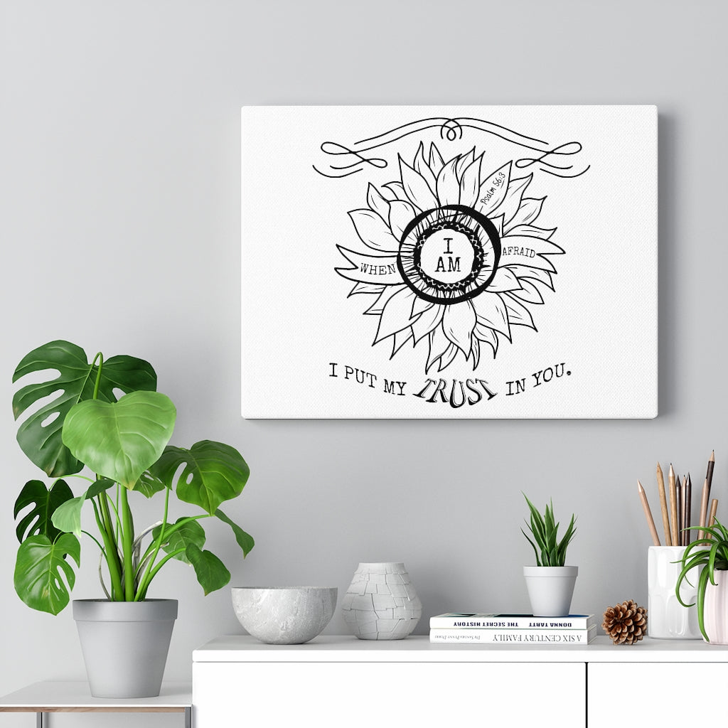 Scripture Walls I Put My Trust In You Psalm 56:3 Bible Verse Canvas Christian Wall Art Ready to Hang Unframed-Express Your Love Gifts