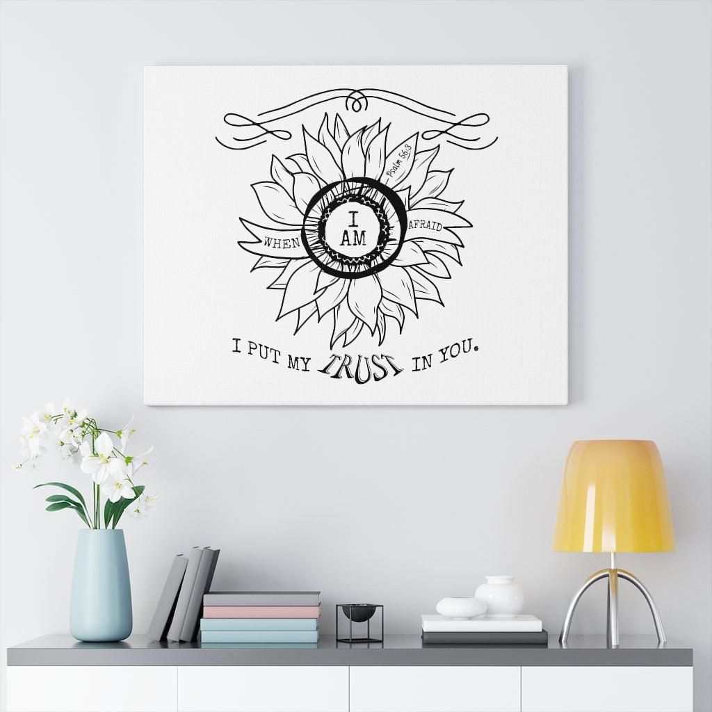 Scripture Walls I Put My Trust In You Psalm 56:3 Bible Verse Canvas Christian Wall Art Ready to Hang Unframed-Express Your Love Gifts