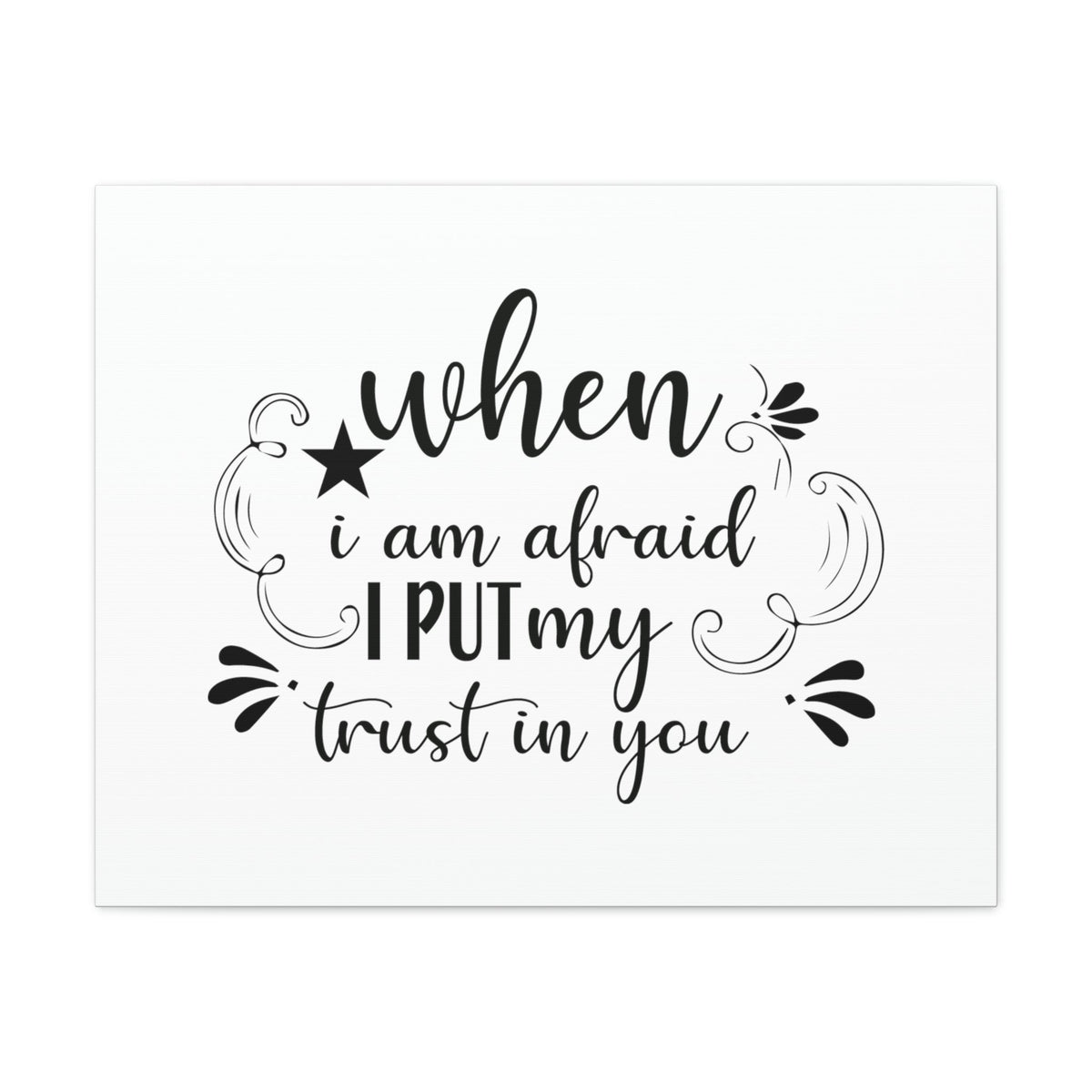 Scripture Walls I Put My Trust In You Psalm 56:4 Plain Christian Wall Art Bible Verse Print Ready to Hang Unframed-Express Your Love Gifts