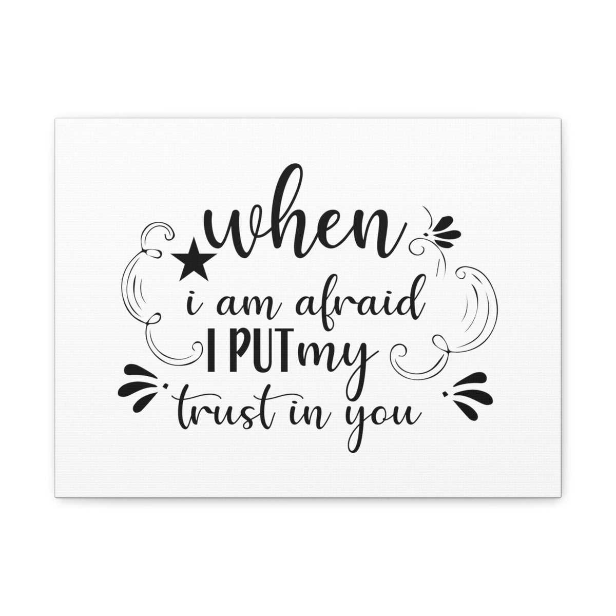 Scripture Walls I Put My Trust In You Psalm 56:4 Plain Christian Wall Art Bible Verse Print Ready to Hang Unframed-Express Your Love Gifts