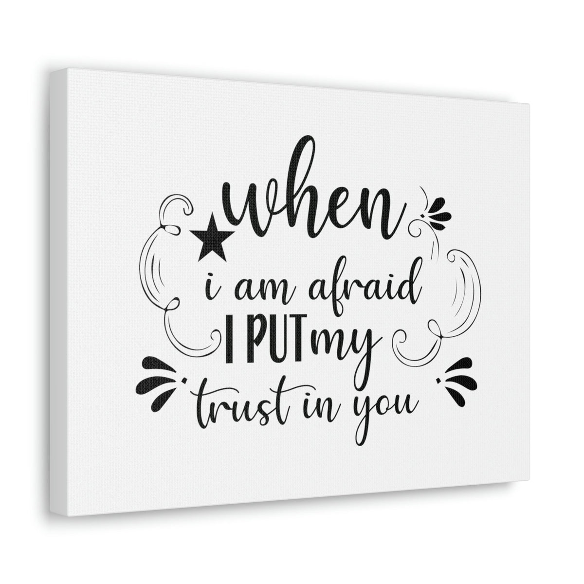 Scripture Walls I Put My Trust In You Psalm 56:4 Plain Christian Wall Art Bible Verse Print Ready to Hang Unframed-Express Your Love Gifts