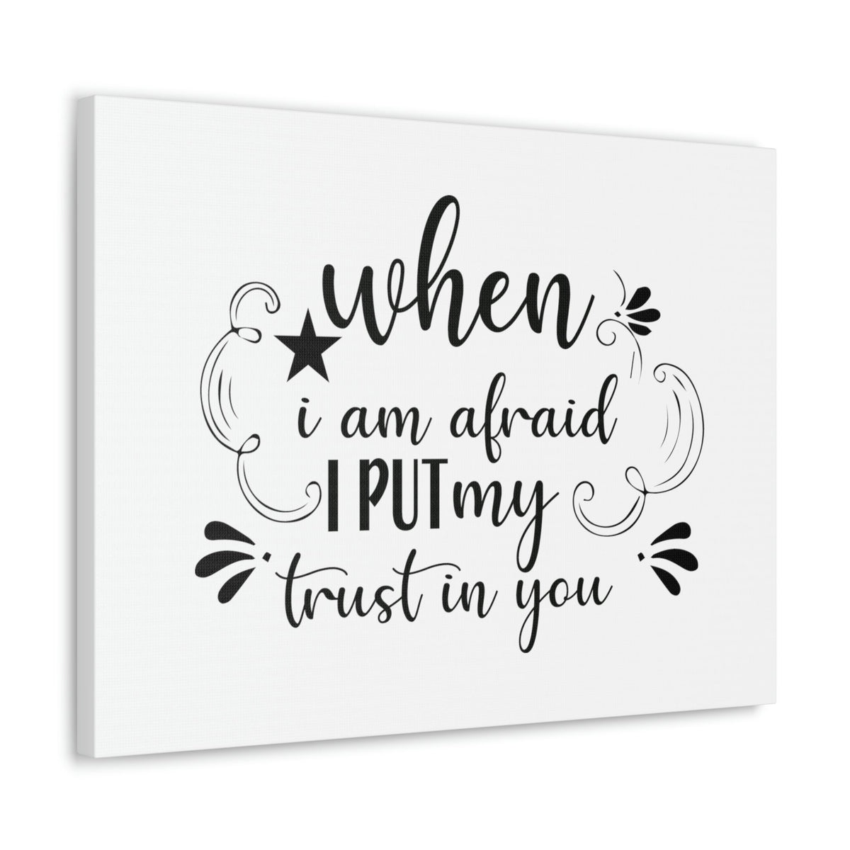 Scripture Walls I Put My Trust In You Psalm 56:4 Plain Christian Wall Art Bible Verse Print Ready to Hang Unframed-Express Your Love Gifts