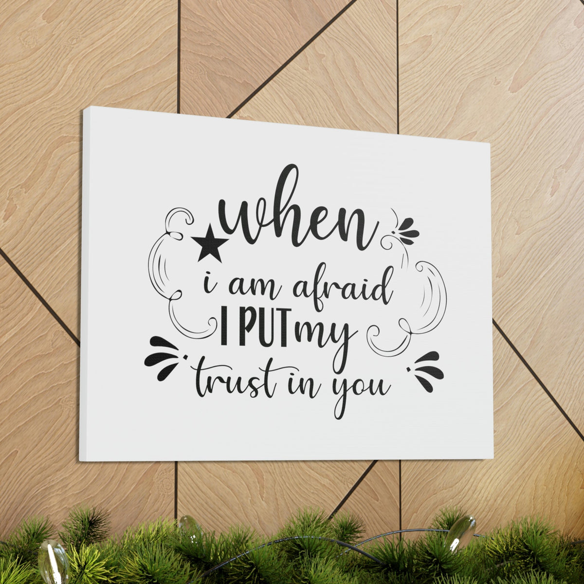 Scripture Walls I Put My Trust In You Psalm 56:4 Plain Christian Wall Art Bible Verse Print Ready to Hang Unframed-Express Your Love Gifts
