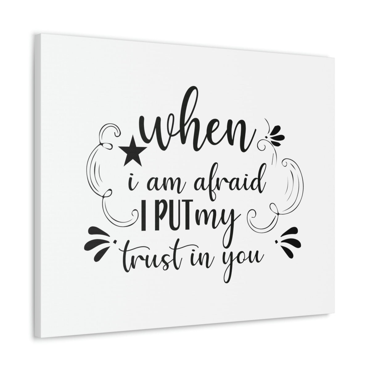 Scripture Walls I Put My Trust In You Psalm 56:4 Plain Christian Wall Art Bible Verse Print Ready to Hang Unframed-Express Your Love Gifts