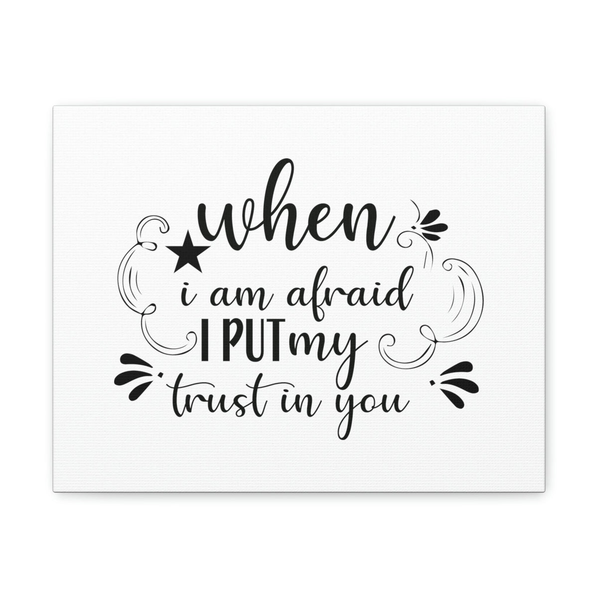 Scripture Walls I Put My Trust In You Psalm 56:4 Plain Christian Wall Art Bible Verse Print Ready to Hang Unframed-Express Your Love Gifts