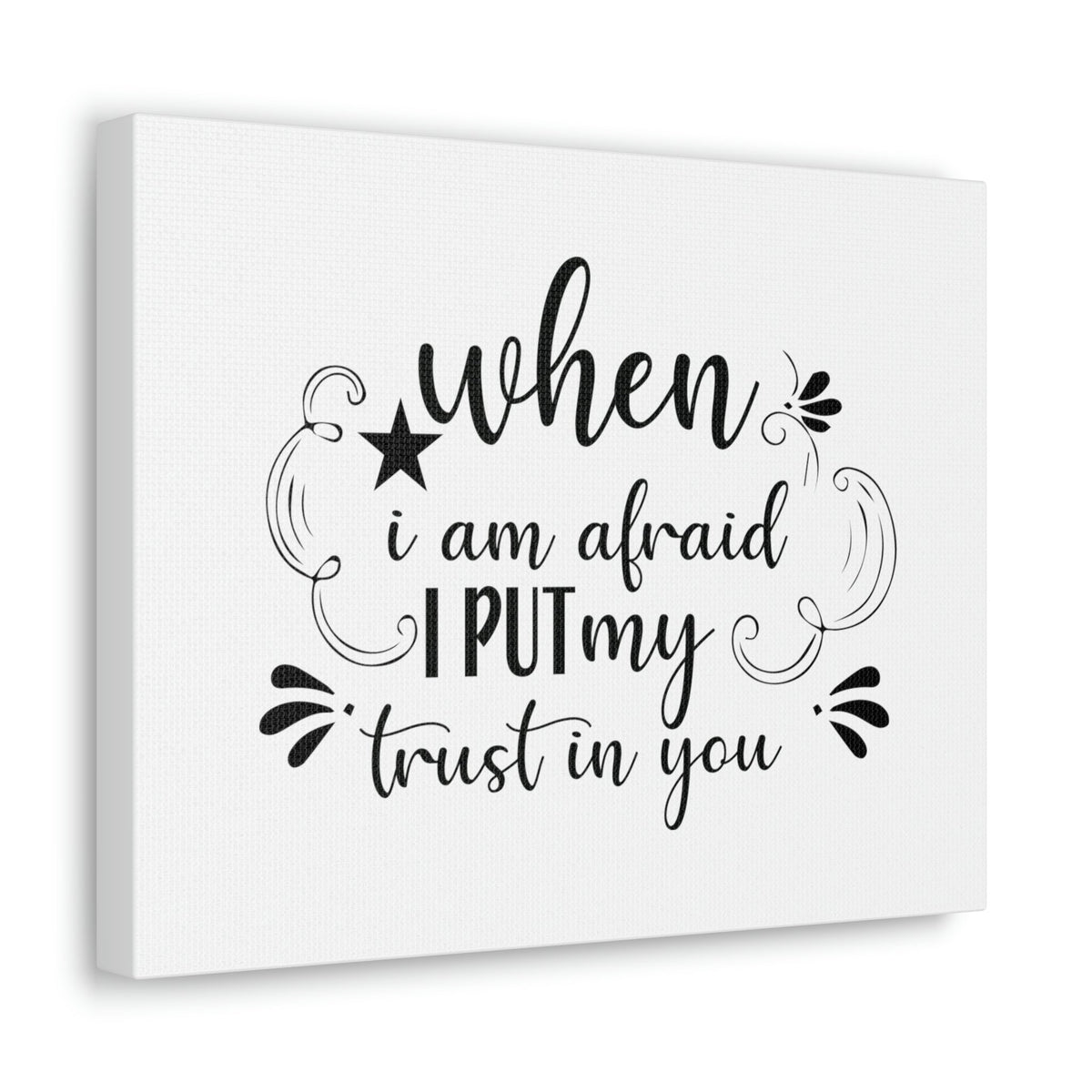 Scripture Walls I Put My Trust In You Psalm 56:4 Plain Christian Wall Art Bible Verse Print Ready to Hang Unframed-Express Your Love Gifts