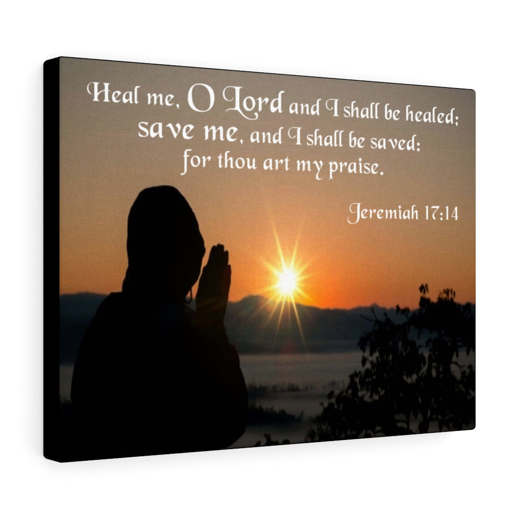 Scripture Walls I Shall Be Healed Jeremiah 17:14 Bible Verse Canvas Christian Wall Art Ready to Hang Unframed-Express Your Love Gifts