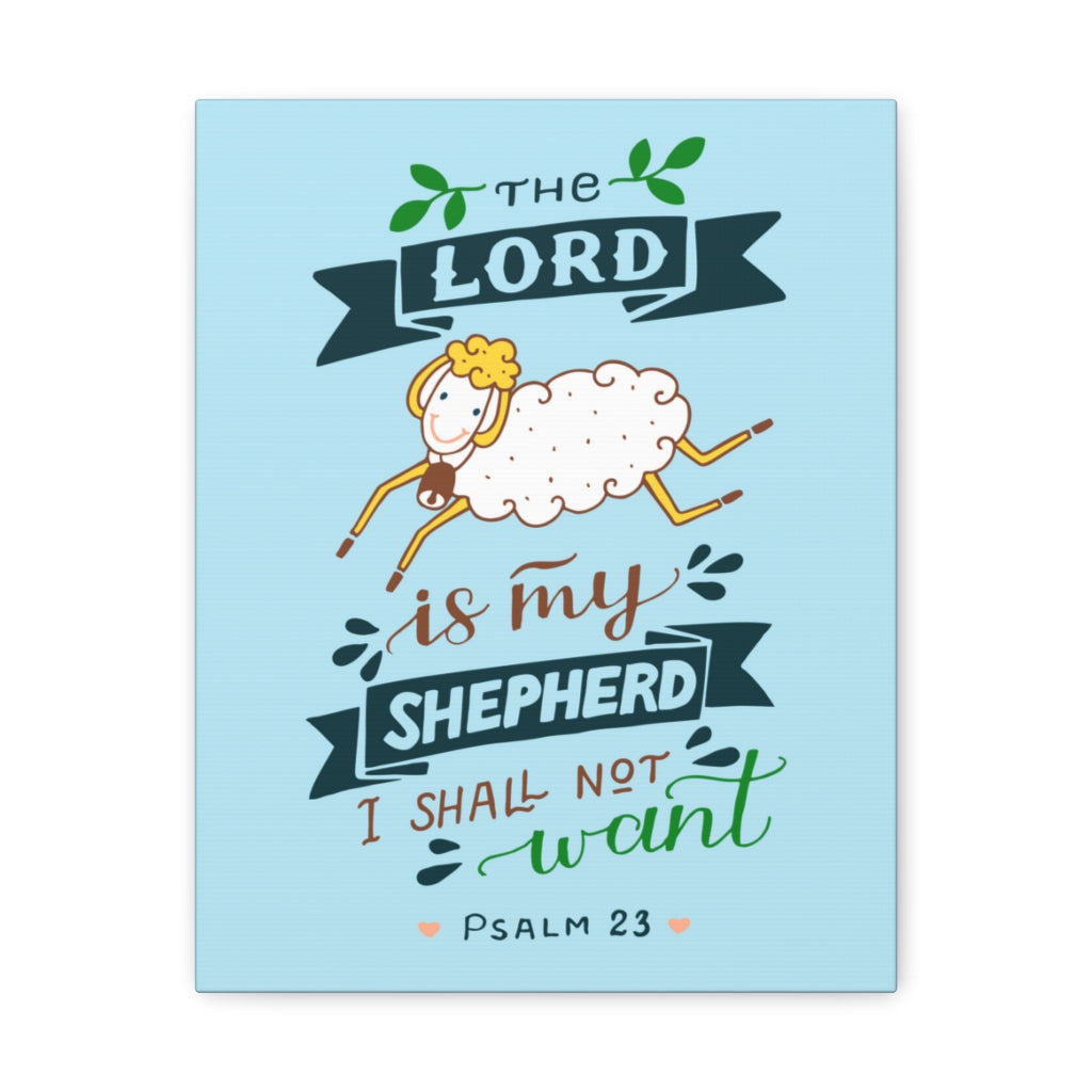 Scripture Walls I Shall Not Want Psalm 23 Christian Wall Art Bible Verse Print Ready To Hang Unframed-Express Your Love Gifts