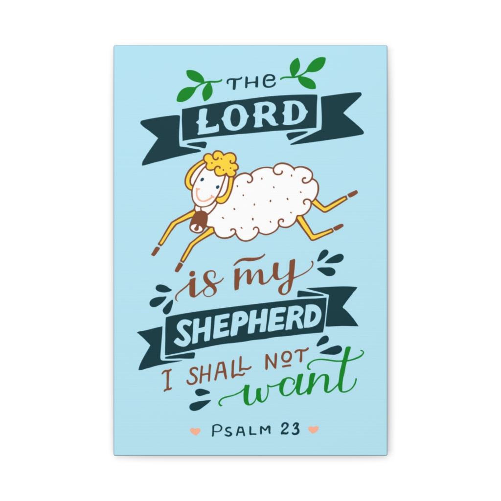 Scripture Walls I Shall Not Want Psalm 23 Christian Wall Art Bible Verse Print Ready To Hang Unframed-Express Your Love Gifts