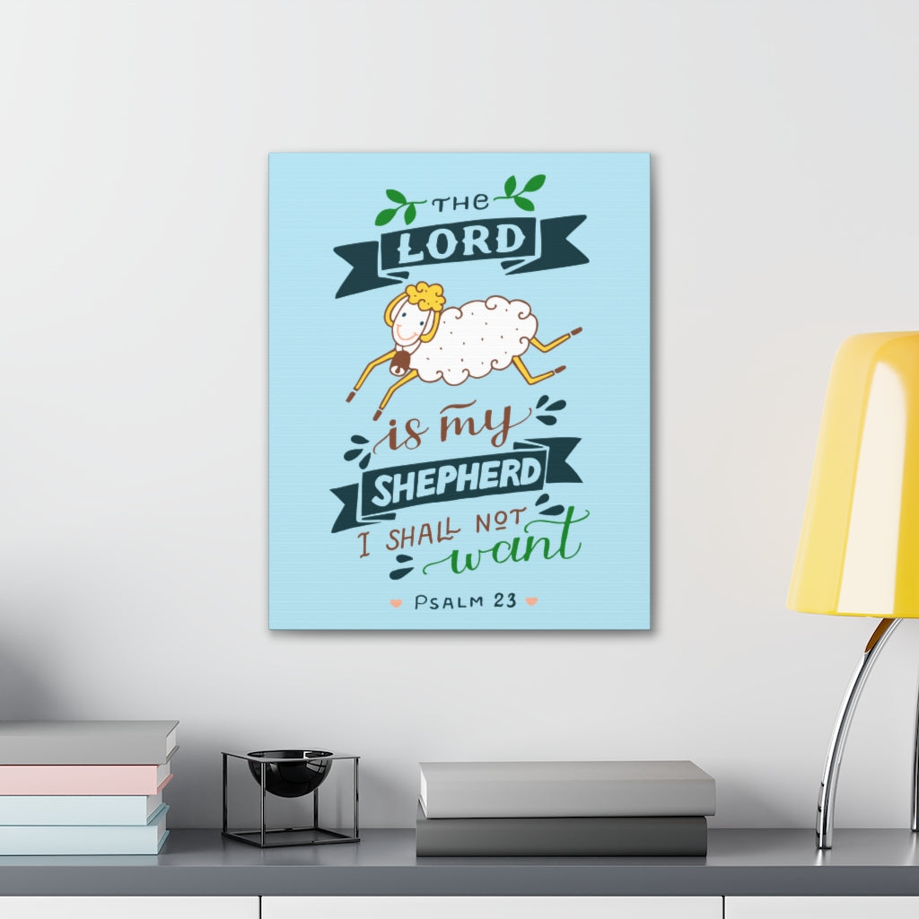 Scripture Walls I Shall Not Want Psalm 23 Christian Wall Art Bible Verse Print Ready To Hang Unframed-Express Your Love Gifts