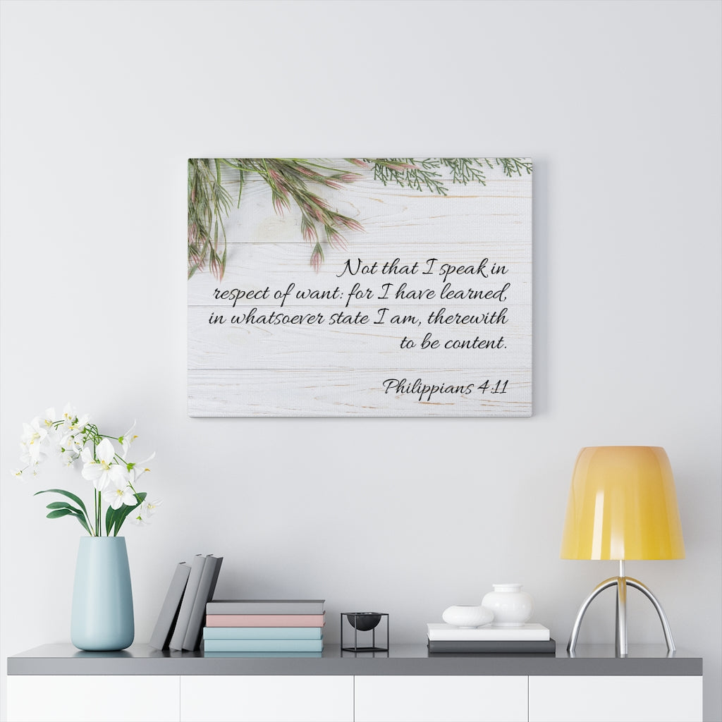 Scripture Walls I Speak in Respect Philippians 4:11 Wall Art Christian Home Decor Unframed-Express Your Love Gifts