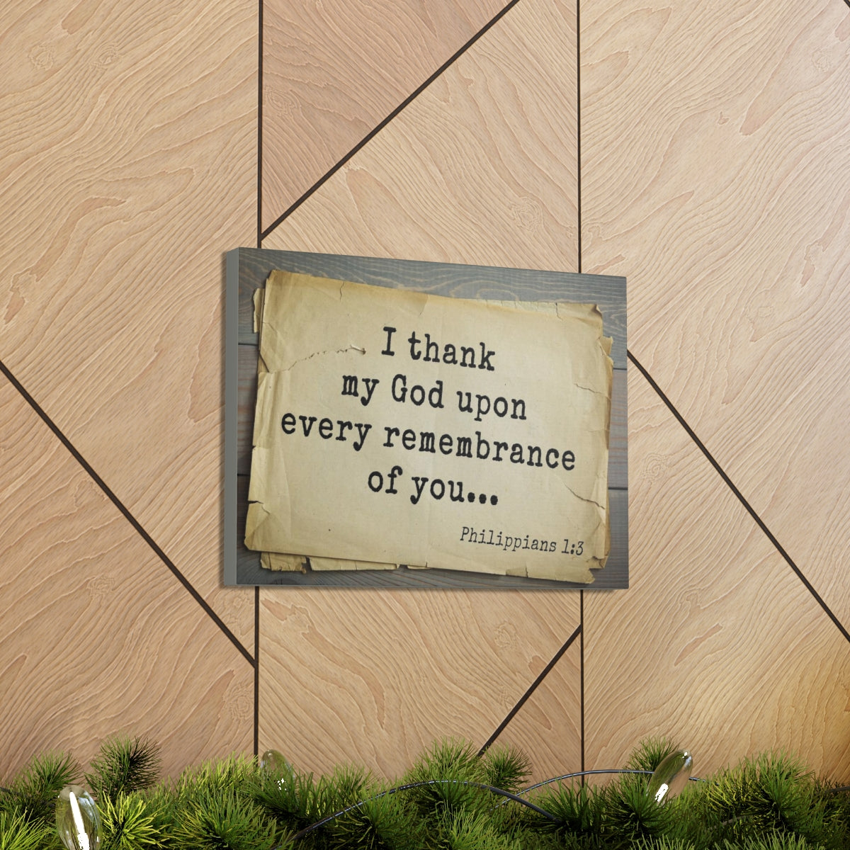 Scripture Walls I Thank My God Philippians 1:3 Bible Verse Canvas Christian Wall Art Bible Verse Print Ready To Hang Unframed-Express Your Love Gifts