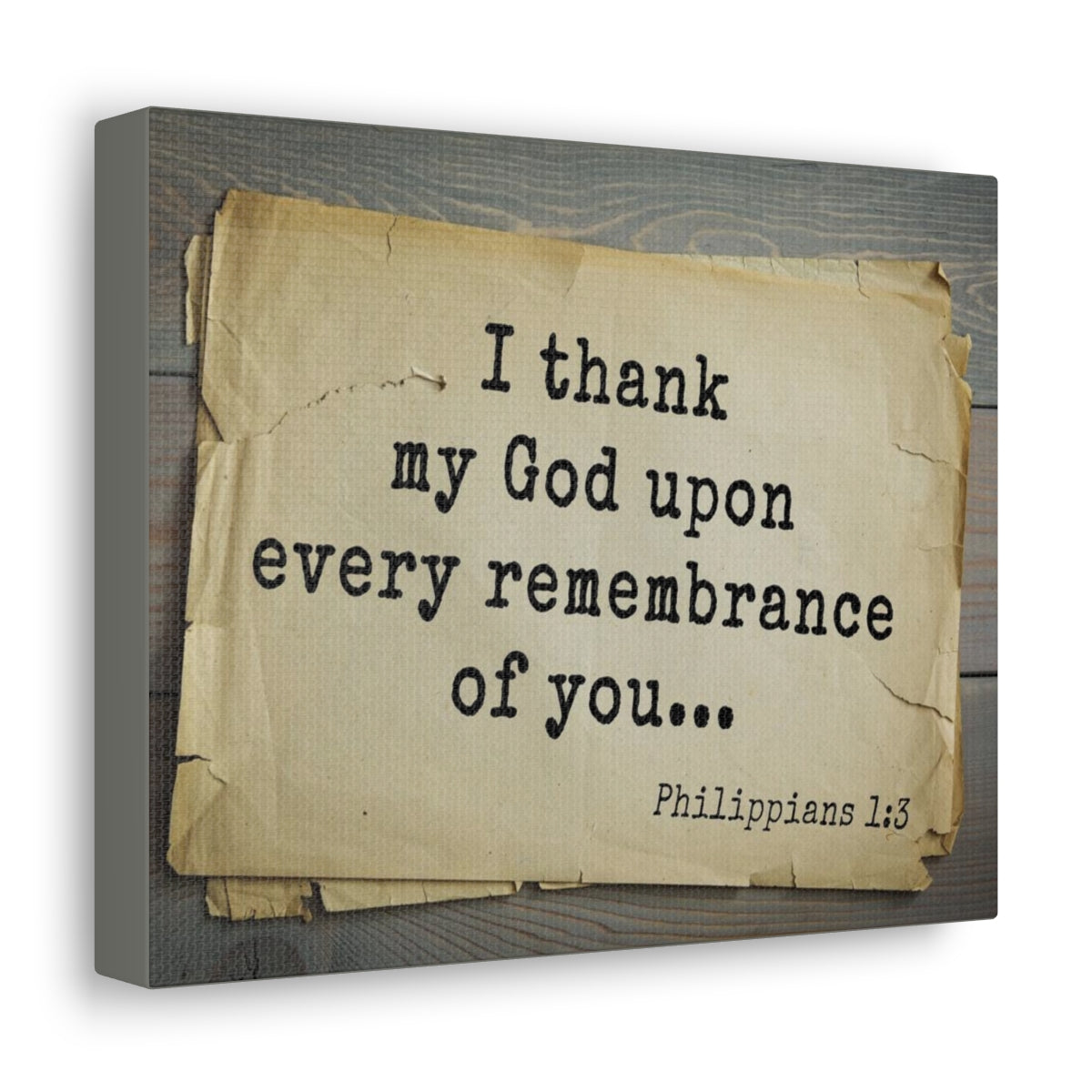 Scripture Walls I Thank My God Philippians 1:3 Bible Verse Canvas Christian Wall Art Bible Verse Print Ready To Hang Unframed-Express Your Love Gifts