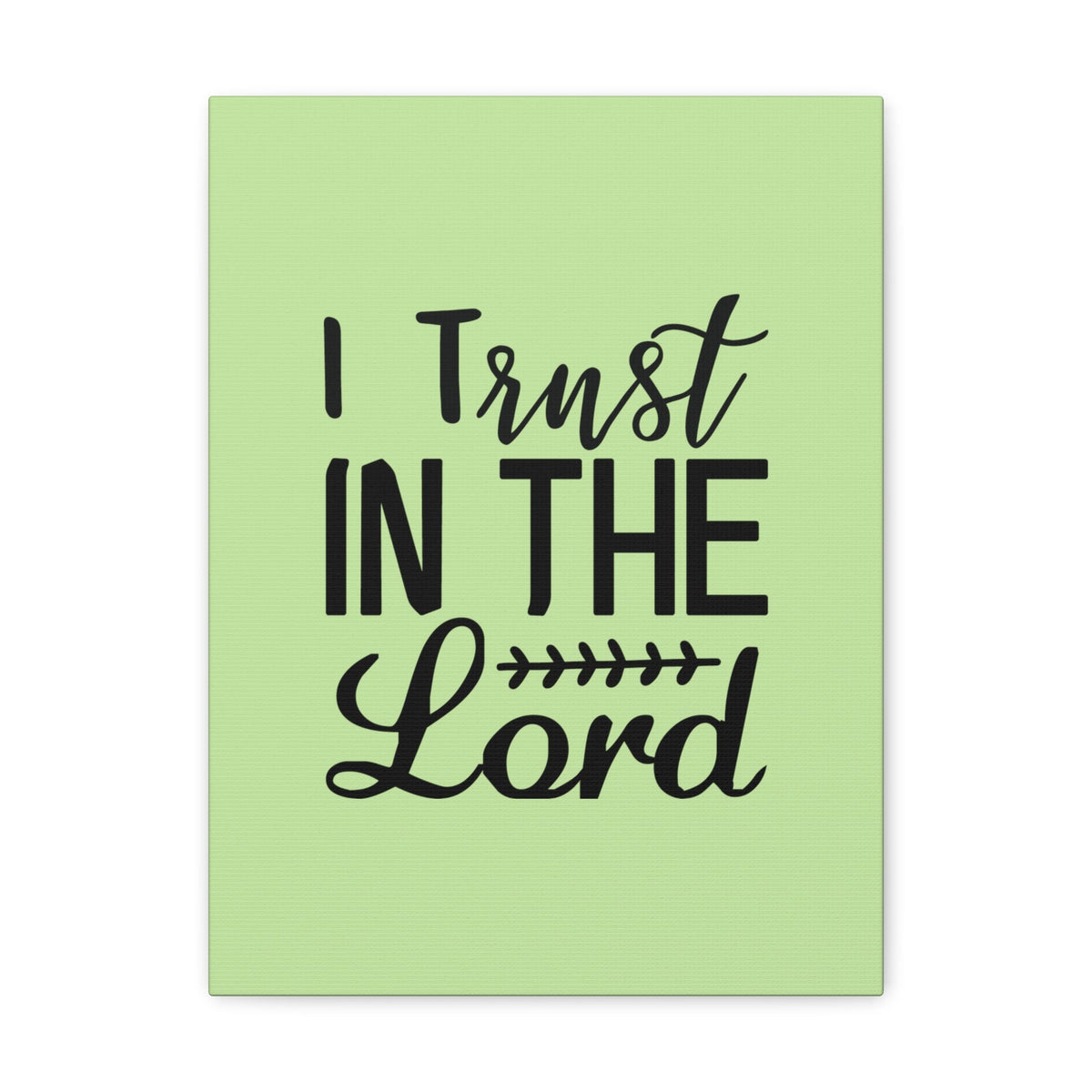 Scripture Walls I Trust In The Lord Leaf Green Proverbs 3:5 Bible Canvas Christian Wall Art Ready to Hang Unframed-Express Your Love Gifts