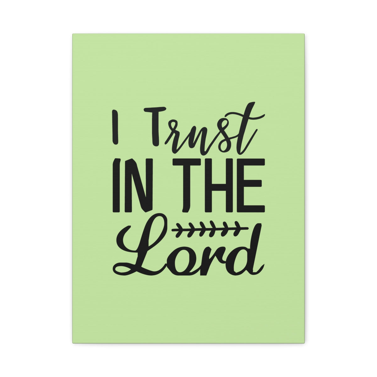 Scripture Walls I Trust In The Lord Leaf Green Proverbs 3:5 Bible Canvas Christian Wall Art Ready to Hang Unframed-Express Your Love Gifts