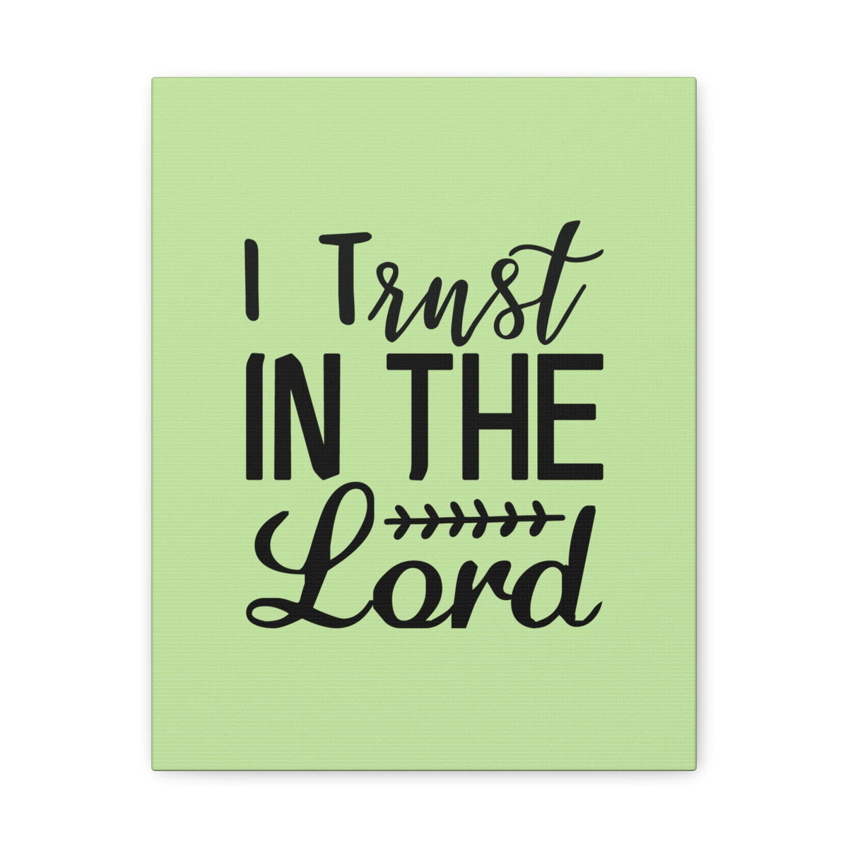 Scripture Walls I Trust In The Lord Leaf Green Proverbs 3:5 Bible Canvas Christian Wall Art Ready to Hang Unframed-Express Your Love Gifts