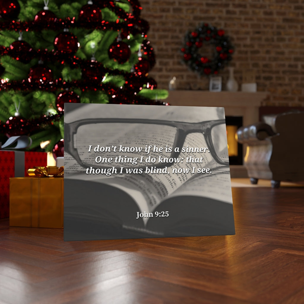 Scripture Walls I Was Blind Now I See John 9:25 Bible Verse Canvas Christian Wall Art Ready to Hang Unframed-Express Your Love Gifts