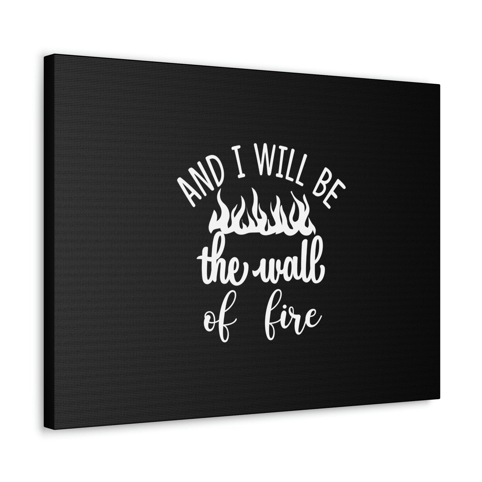 Scripture Walls I Will Be The Wall Of Fire Zechariah 2:5 Christian Wall Art Bible Verse Print Ready to Hang Unframed-Express Your Love Gifts